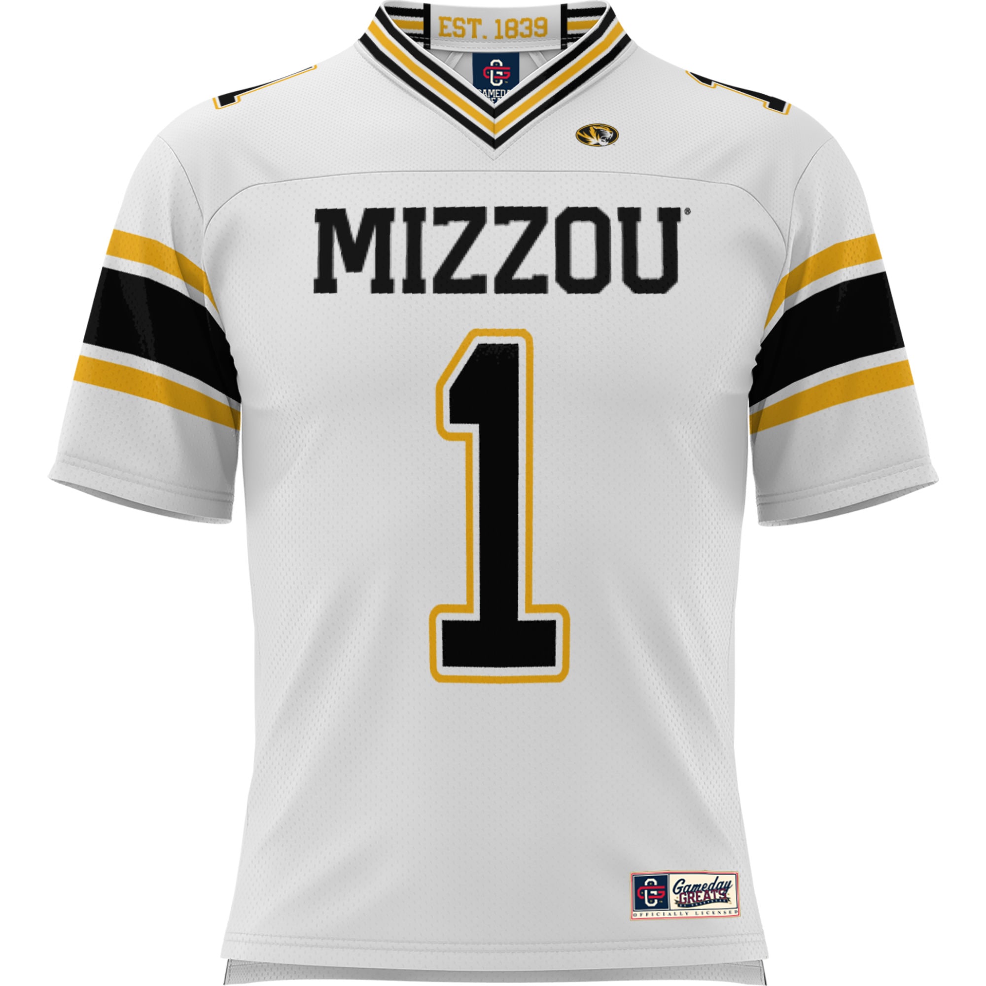 Missouri Tigers #1 Football Jersey - White | Stadium Series 2026