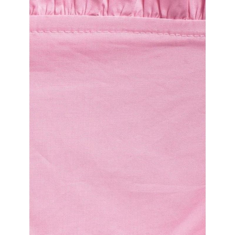 Ruffle Tie Shoulder Cupped Crop Tank Top EZ4088