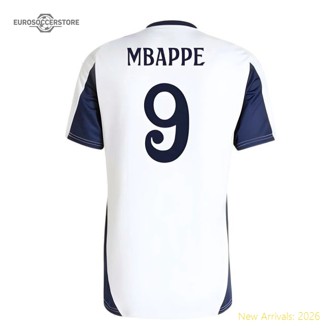 2024-2025 Real Madrid Training Tee (White) (Mbappe 9)