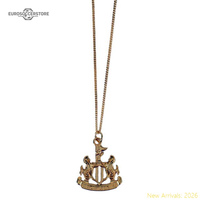 Newcastle United Fc 18ct Gold Plated On Silver Pendant  Chain