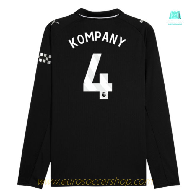 2025-2026 Man City Long Sleeve Away Shirt (Kompany 4)