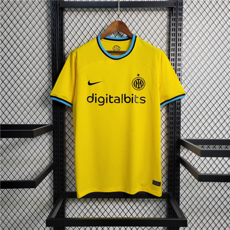 2223 Inter Milan Third Yellow Soccer Jersey Football Shirt - Official