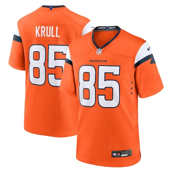 None Lucas Krull Game Jersey - Orange | NFL Player Jersey | NFL Footba