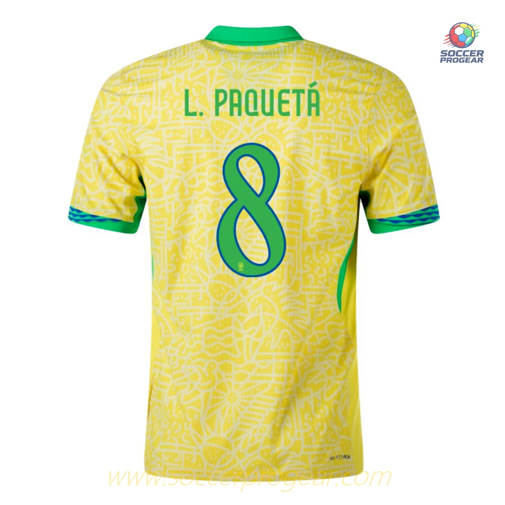 Brazil Home Soccer Shirt 2024-25 Edition Paquetá