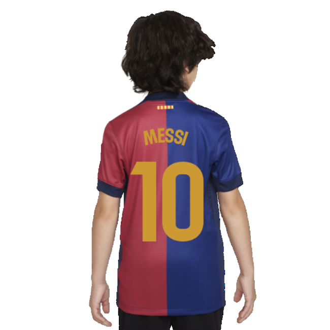 Performance 2024-2025 Barcelona Home Shirt (Sponsorless) - Kids (Messi