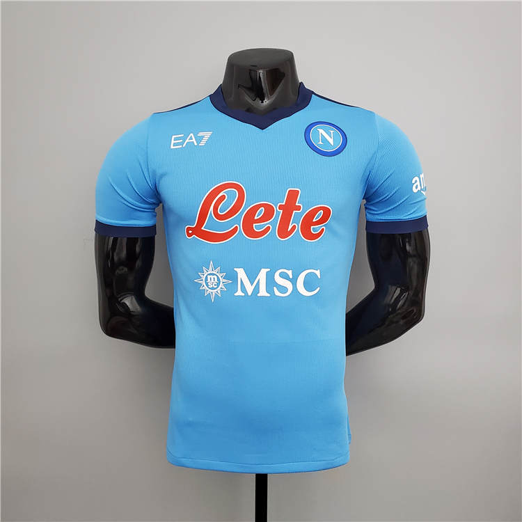 Official Napoli 21-22 Home Blue Soccer Jersey Football Shirt Player