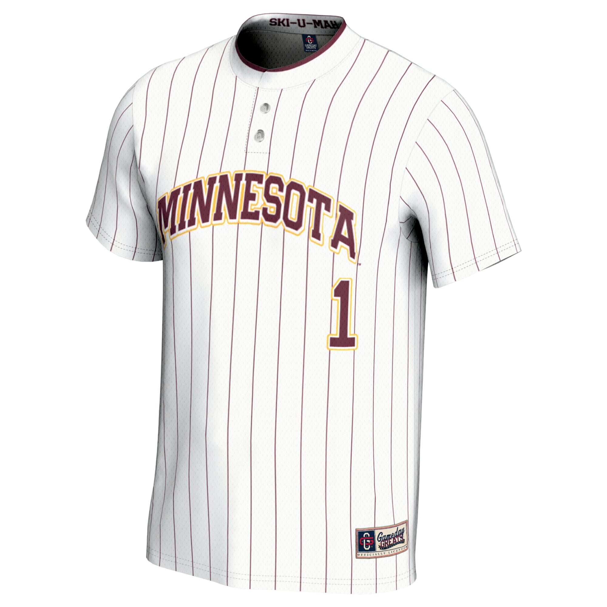 #1 Minnesota Golden Gophers GameDay Greats Unisex Lightweight Softball Jersey - White