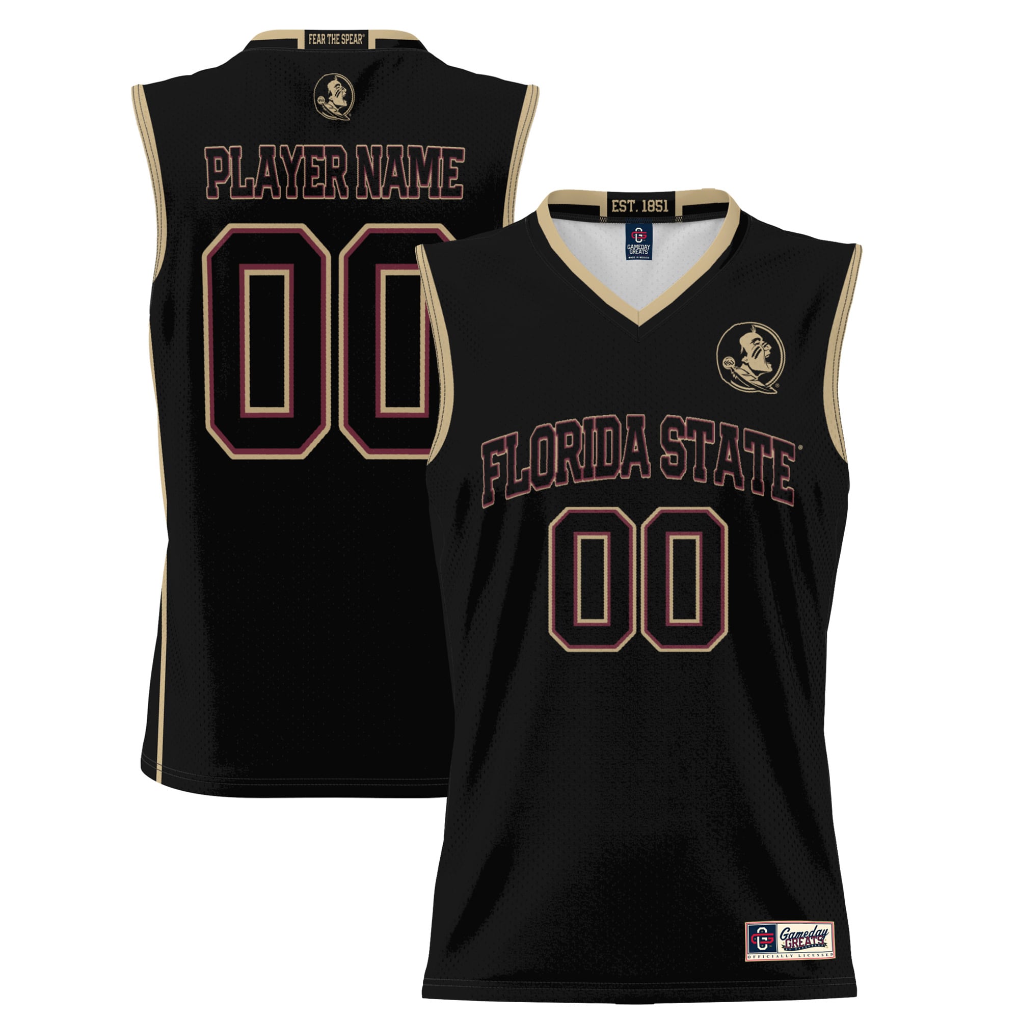 [NJP] Florida State Seminoles GameDay Greats Lightweight NIL Pick-A-Player Women's Basketball Jersey - Black