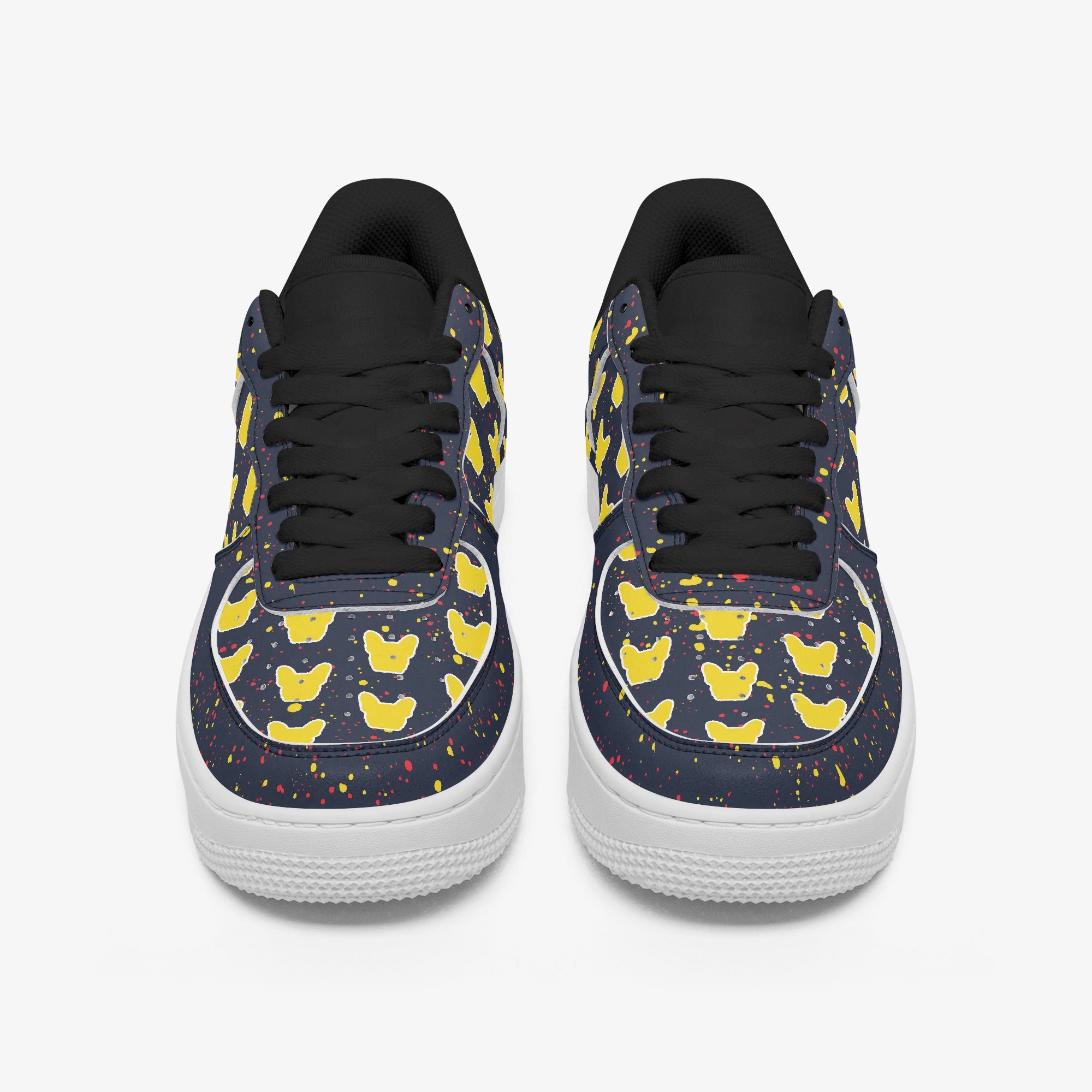 Smoky - Frenchie Lover Low-top Leather Sneakers For Dog Lovers