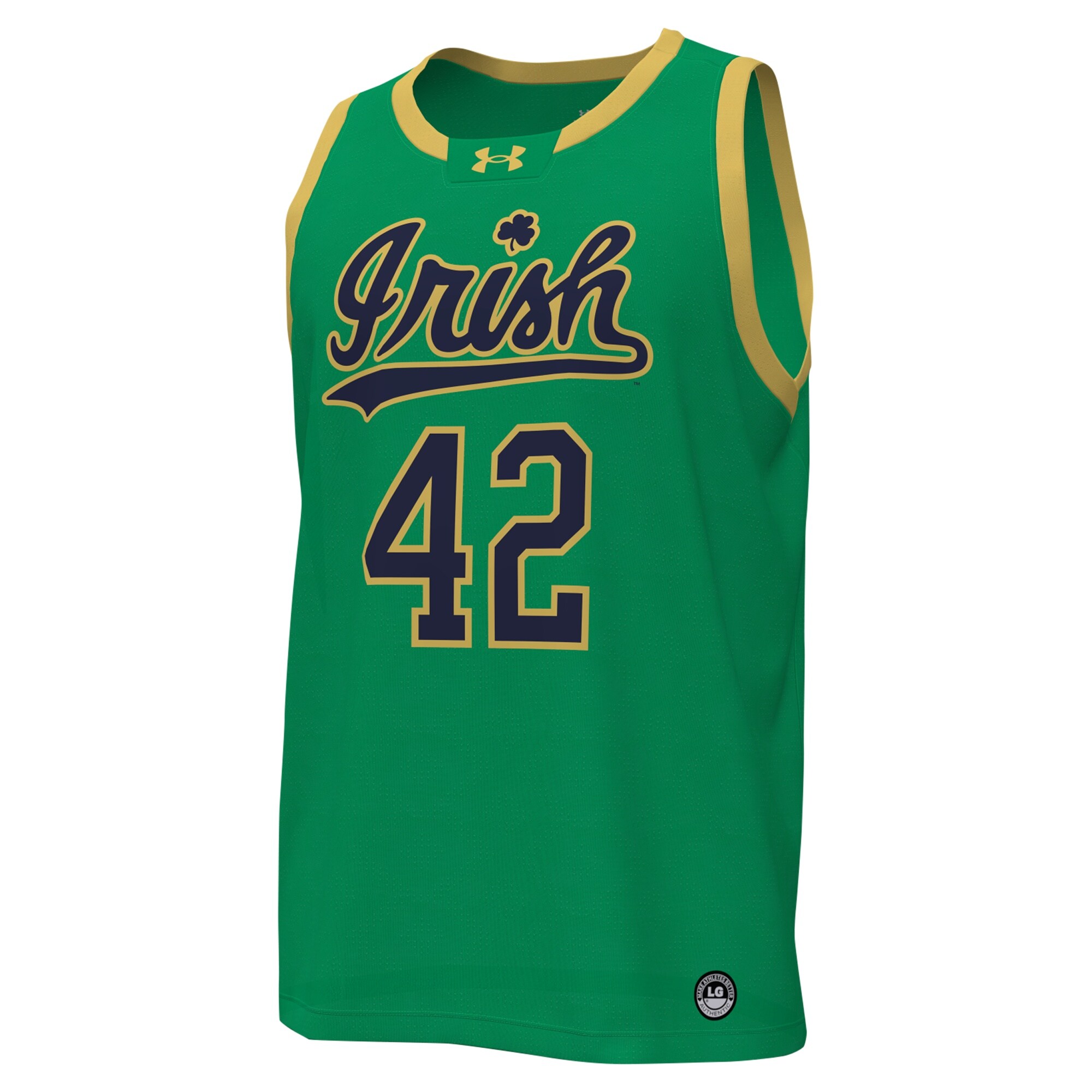 [DDG] # Notre Dame Fighting Irish Replica Basketball Jersey - Kelly Green