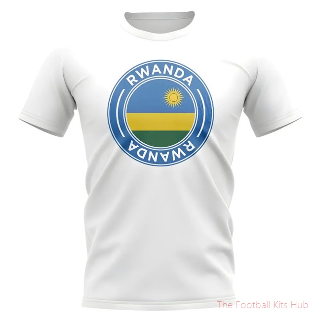 Rwanda Football Badge T-Shirt (White)
