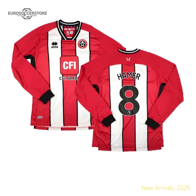 First-class 2023-2024 Sheffield United Home Long Sleeve Shirt (hame