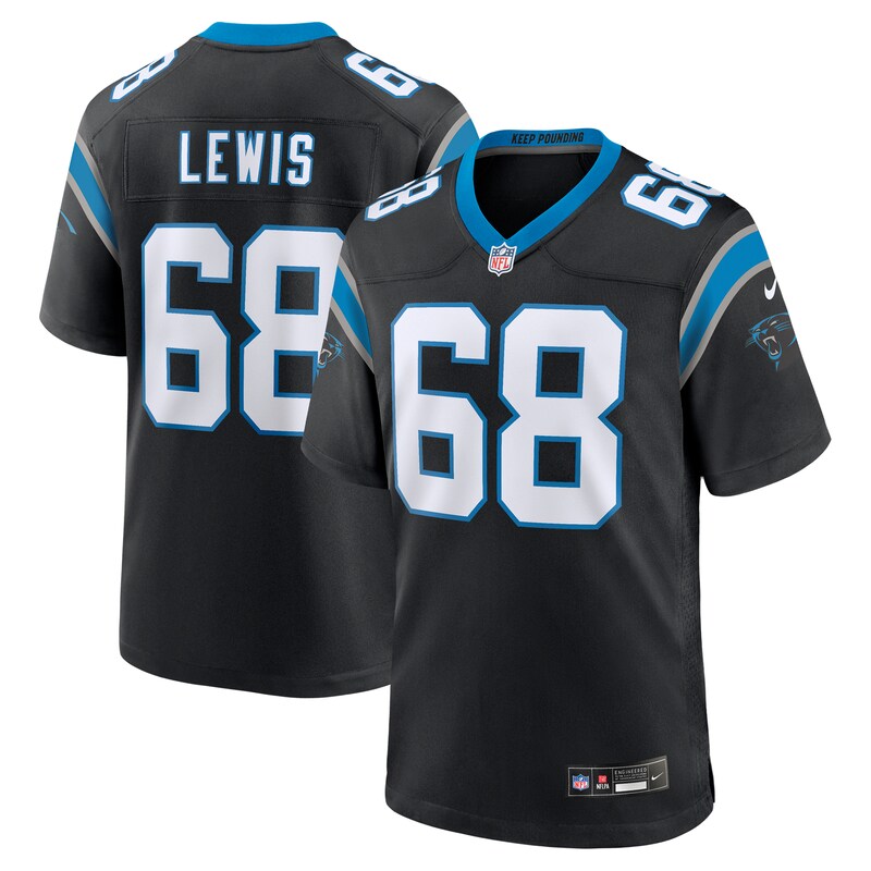 None Damien Lewis CAR Panthers Bold Durable Jersey Football Apparel