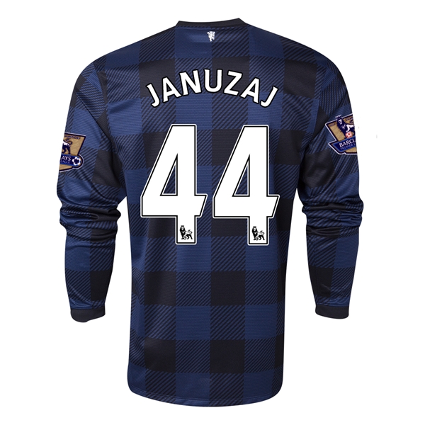 13-14 Manchester United 44 JANUZAJ Away Black Long Sleeve Jersey