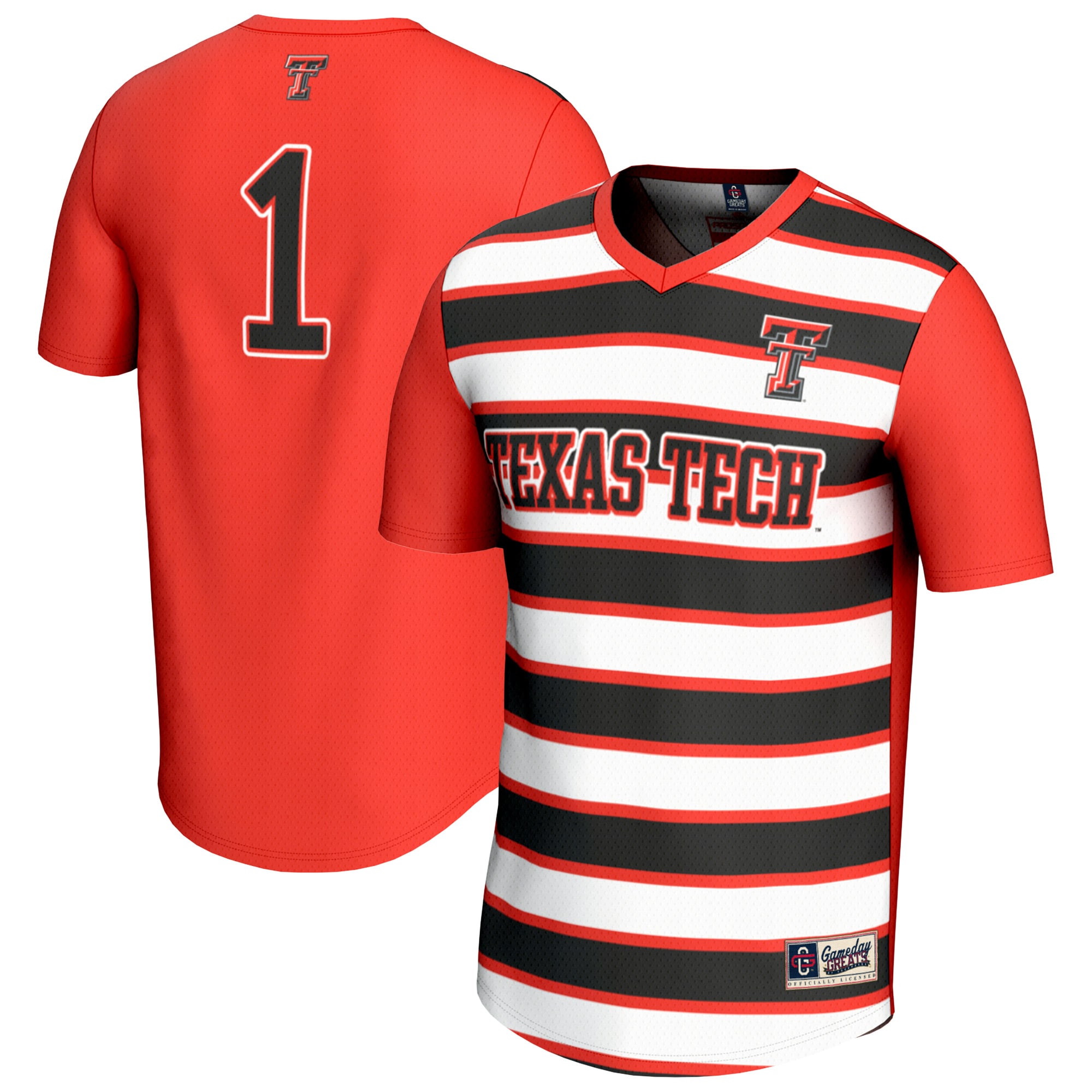 [LK] Texas Tech Red Raiders GameDay Greats Unisex Lightweight Soccer Fashion Jersey - Red