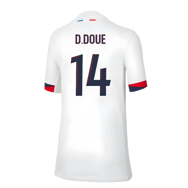 Proud Psg Psg Away Shirt Kids D Doue #14 Pro Series 2024-2025 Seas...