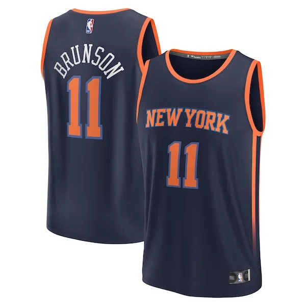 Professional Jalen Brunson NYK NBA Jersey - Navy - Licensed Product