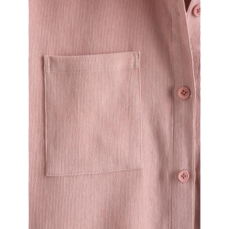 Corduroy Pocket Short Sleeve Shirt VN7377