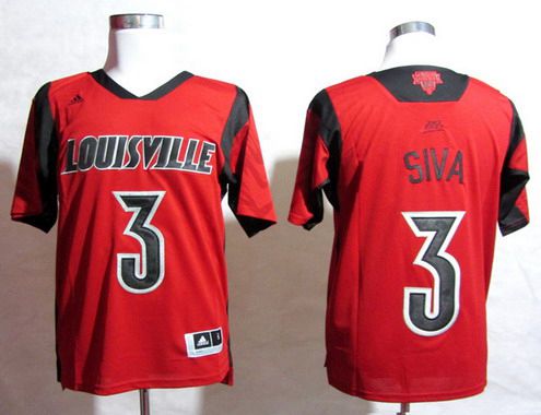 Men's None Red 2013 game jersey Peyton Siva #3 moisture wicking Jersey