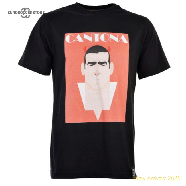 Premium Manchester Reds Retro Cantona T-shirt (black) - Premium