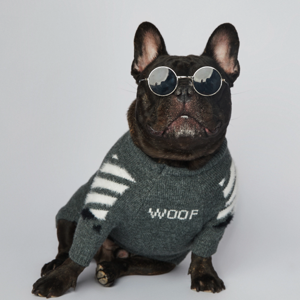 French Bulldog Frenchup™ Frenchie Woof Winter Sweater V1 Warm Dog Outfit