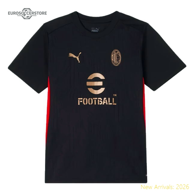 2024-2025 AC Milan Training Shirt (Black) - Kids