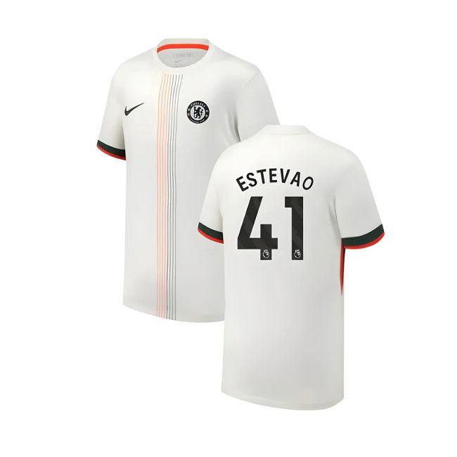 Chelsea Chelsea Away Shirt Kids Estevao #41 Pro Series Die-hard Up...