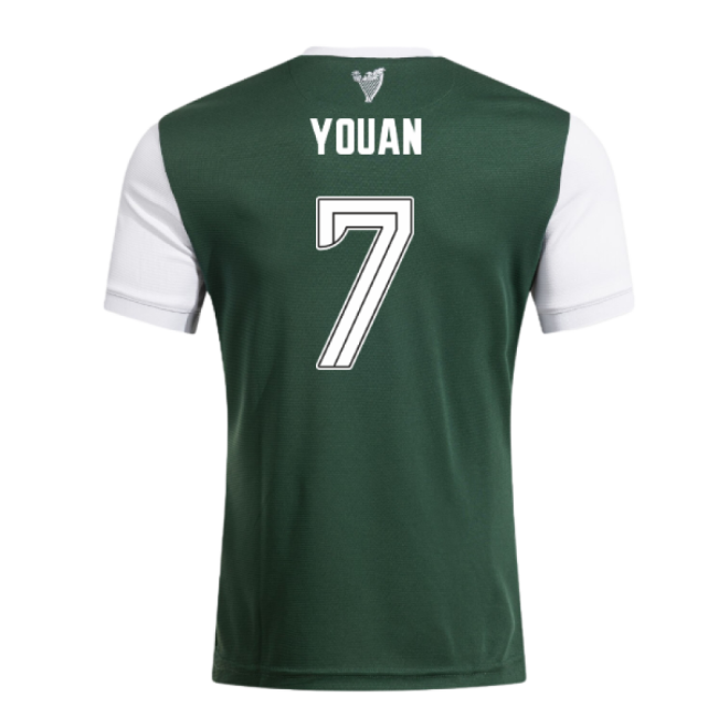 2025-2026 Home Club Kit Hibernian No Sponsor Youan 7 Fan Edition