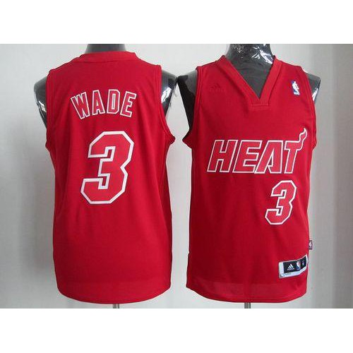 MIA Red M. Heat #3 NBA Jersey Basketball Jersey Basketball Jersey