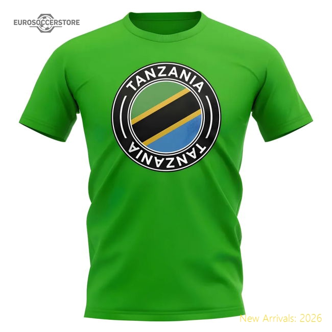 Tanzania Football Badge T-shirt (green) - Official Design
