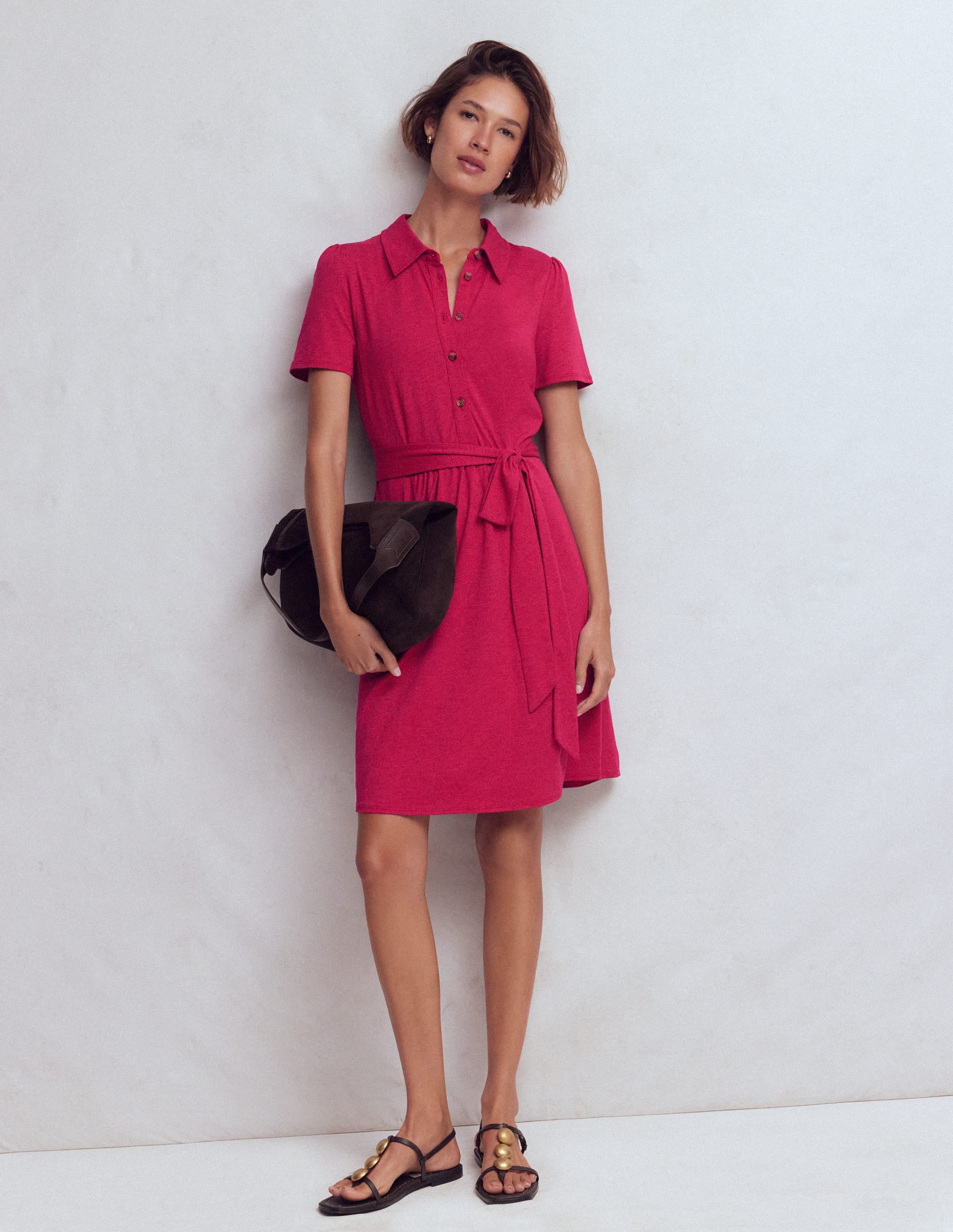 Patti Short Jersey Shirt Dress