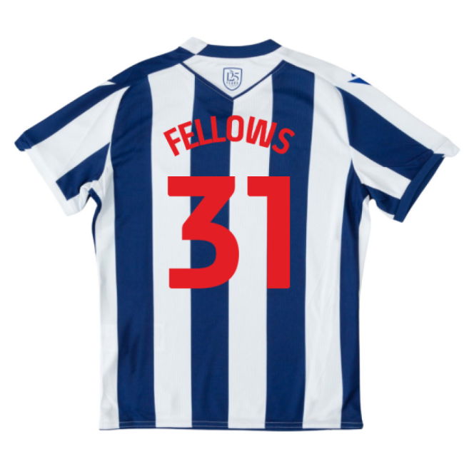 Original 2025-2026 West Brom WBA Home Shirt - Kids Size (Fellows 31)