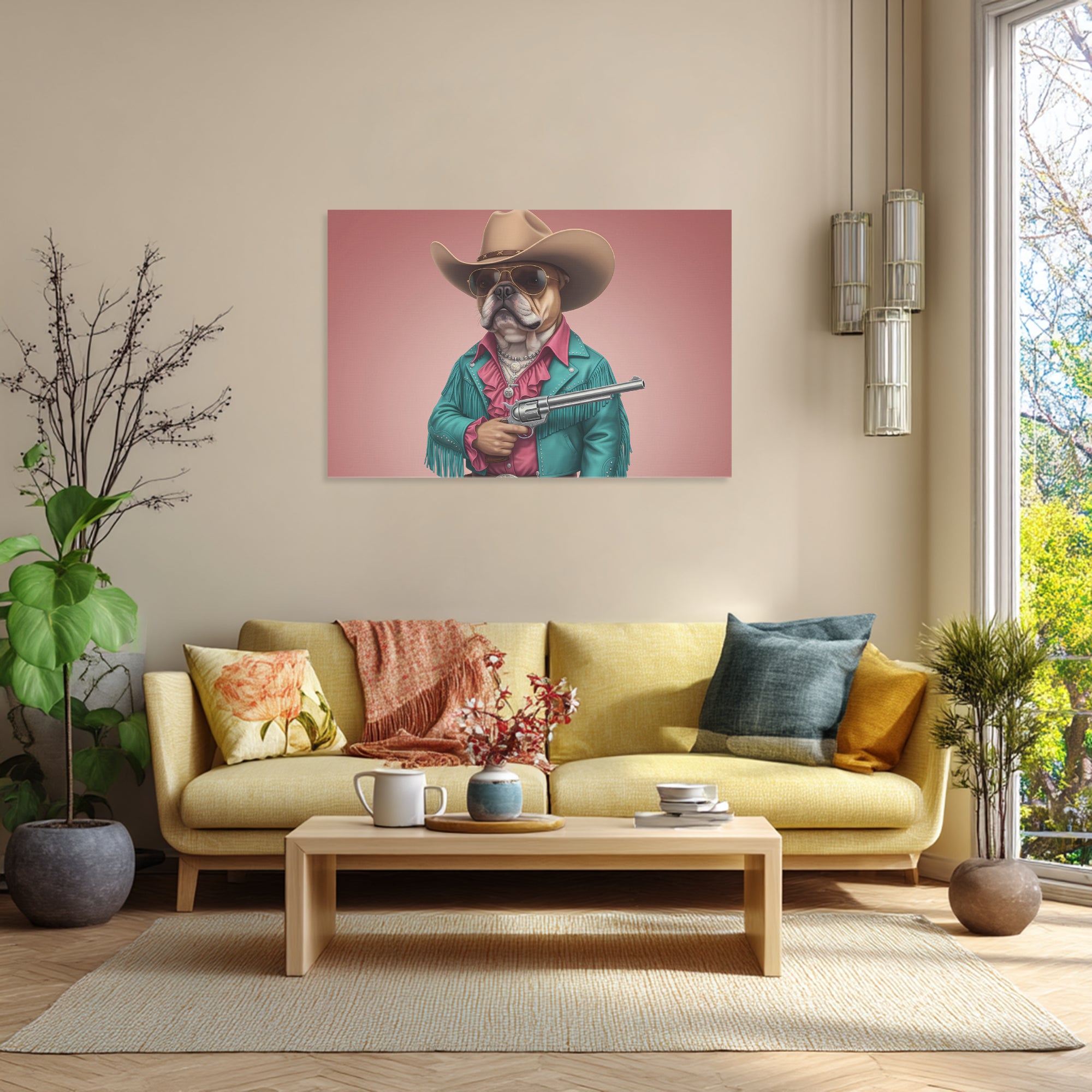 French Bulldog Doris Adorable Frenchie Canvas Wall Art Durable Dog Item