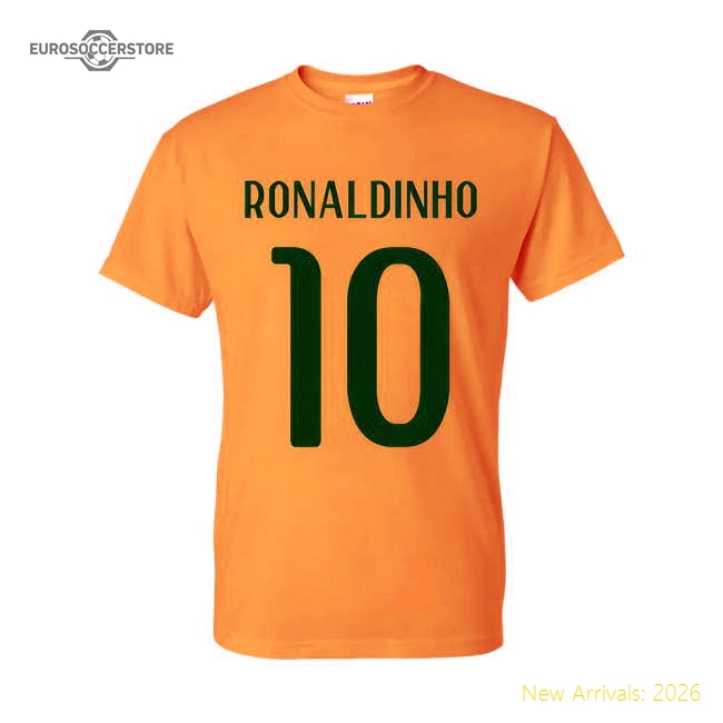 Ronaldinho Brazil National Teams Hero T-Shirt Yellow Small (34-36