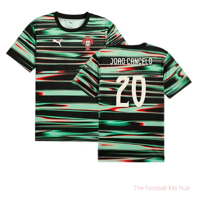 [JED] 2025/26 Portugal Prematch SS Jersey (Black) (Joao Cancelo 20)