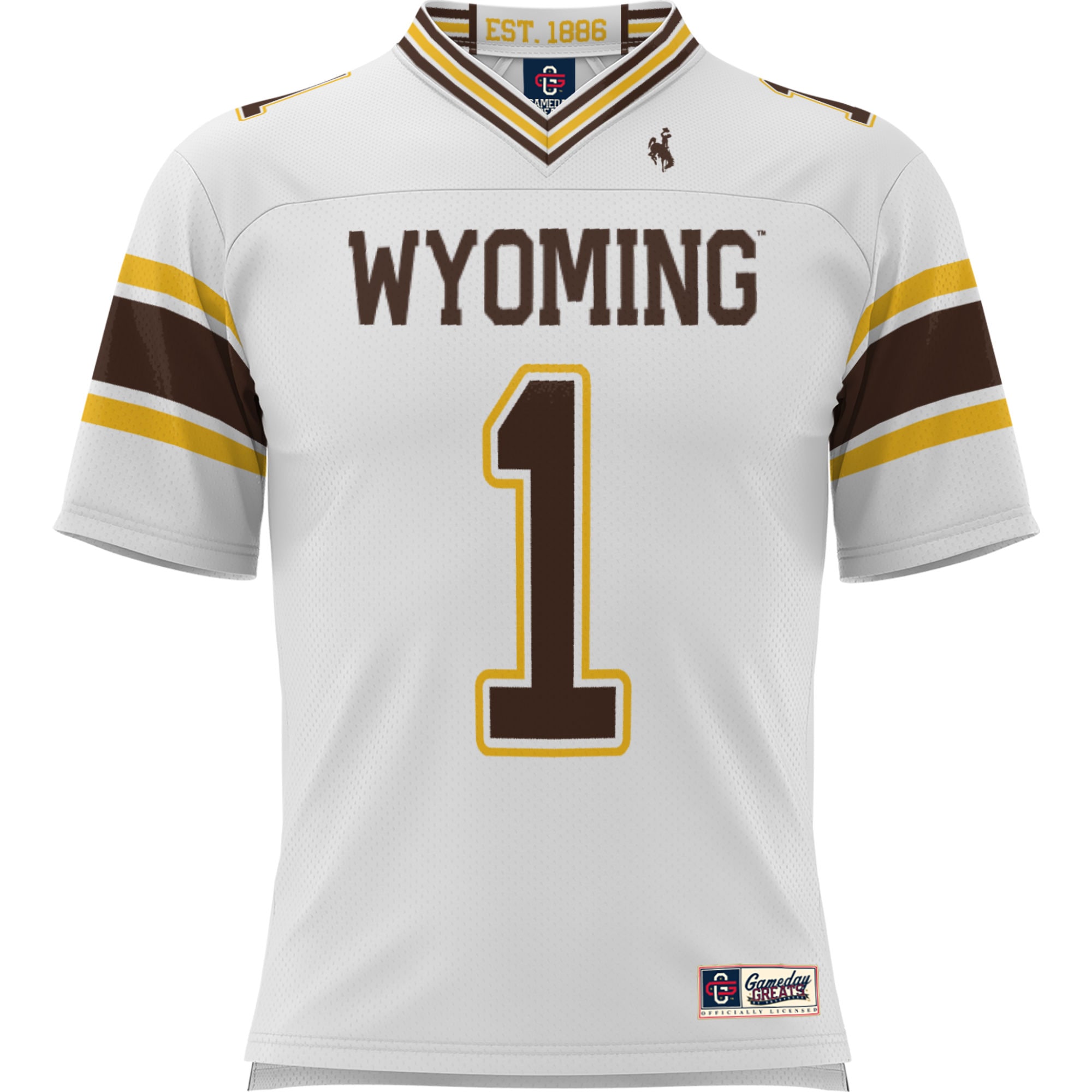 #1 Wyoming Cowboys GameDay Greats Youth 2026/2027 Football Jersey - White