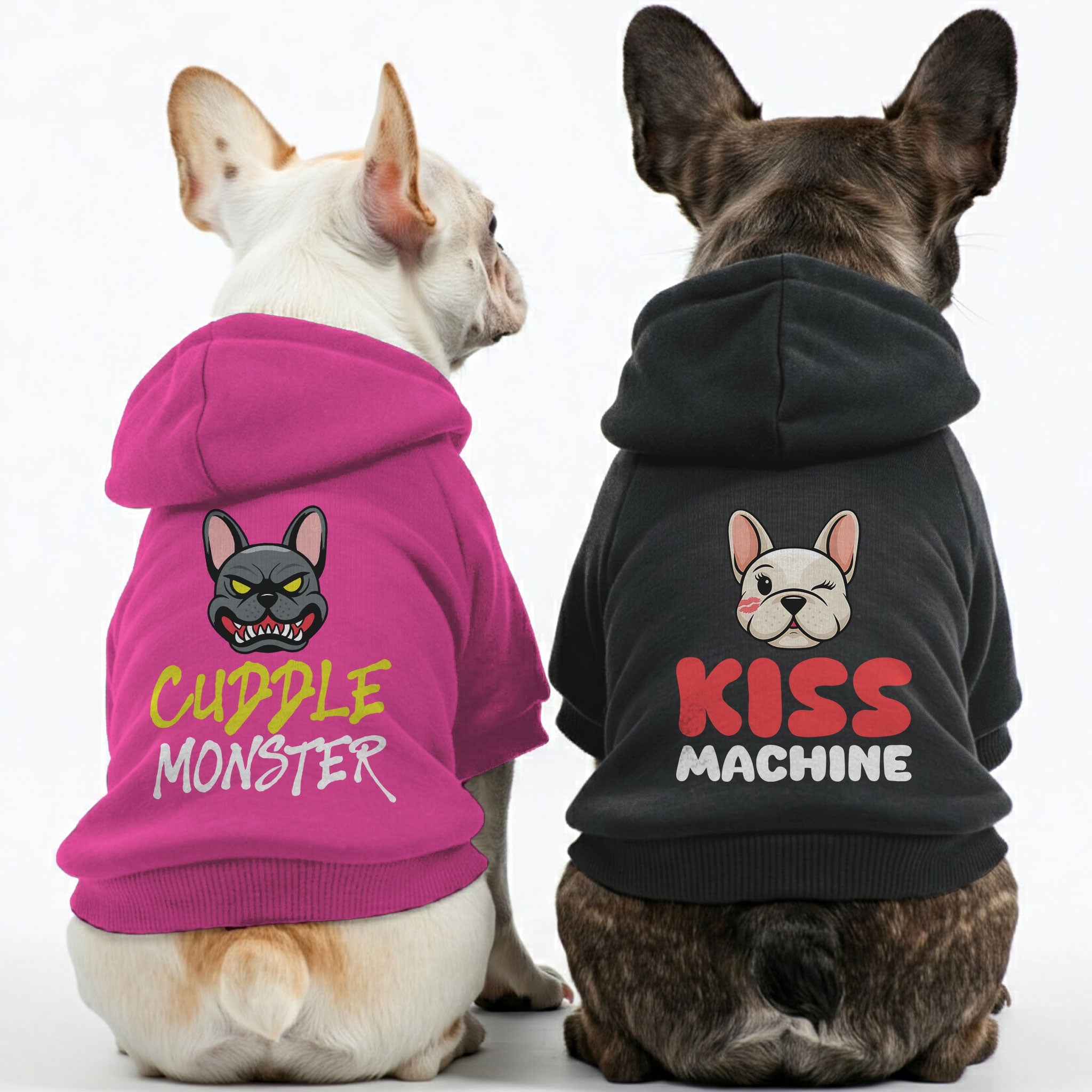 Durable Cuddle Monster And Kiss Machine - Matching French Bulldog Hoo...