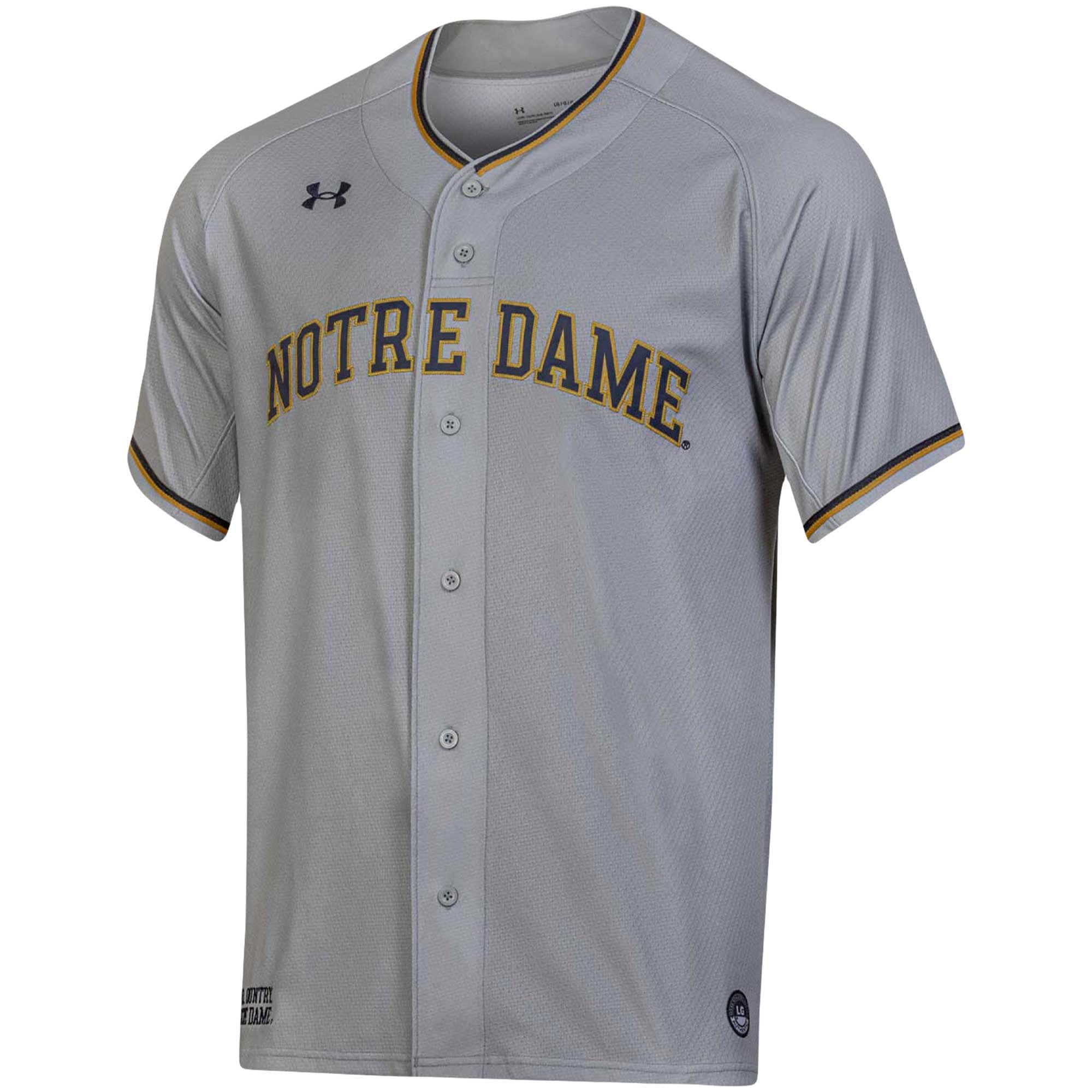 [DDG] Notre Dame Fighting Irish Replica Baseball Jersey - Gray