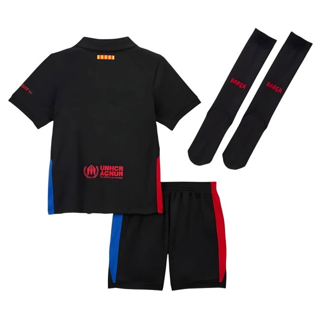 2024-2025 Barcelona Away Little Boys Mini Kit (Ronaldinho 10)