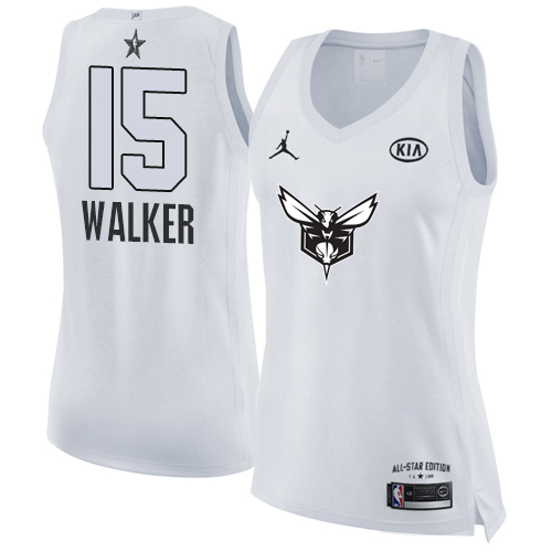 CHA #15 Kemba Walker Professional 2018 Icon NBA Jersey - White