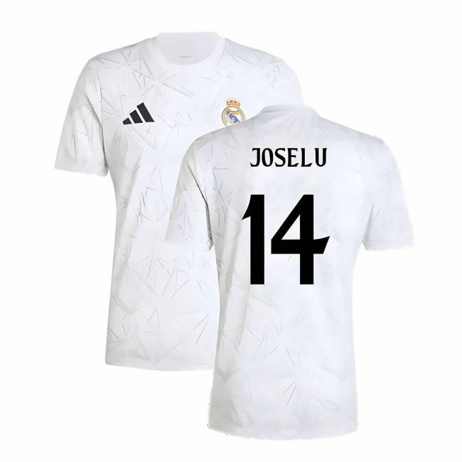 2024-2025 Real Madrid Pre-Match Shirt (White) (Joselu 14)