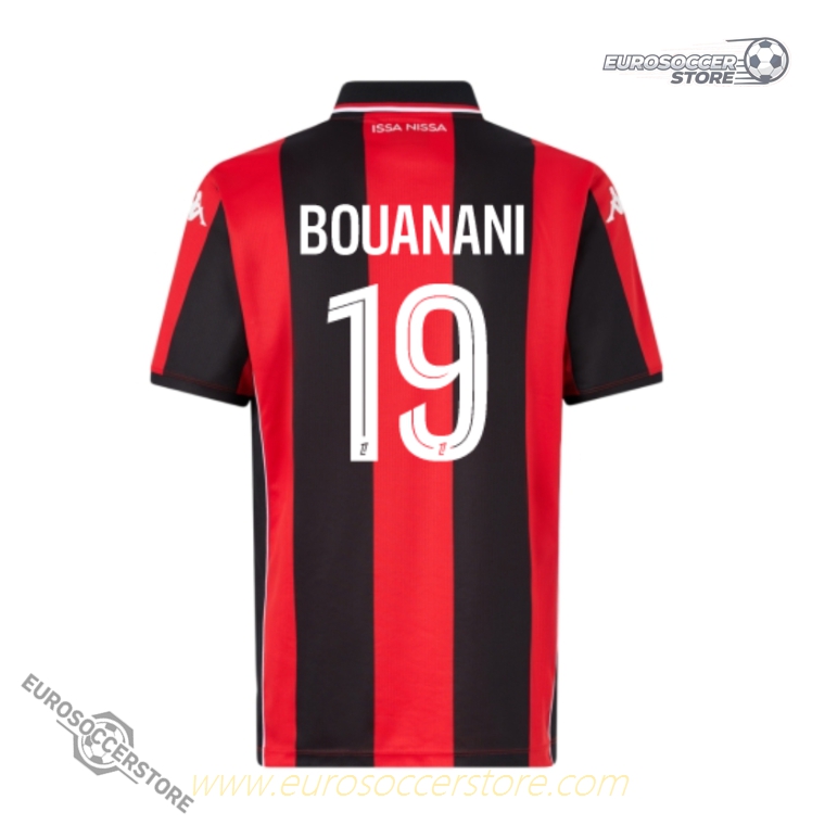 OGC Nice's Home BOUANANI 19 Jersey for the 25-26 season.