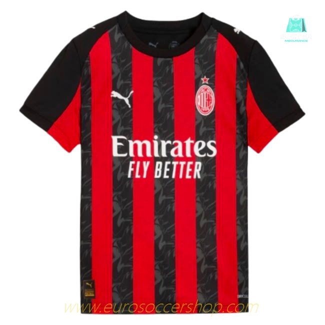 2025-2026 AC Milan Home Shirt (Kids) (Ronaldinho 80)