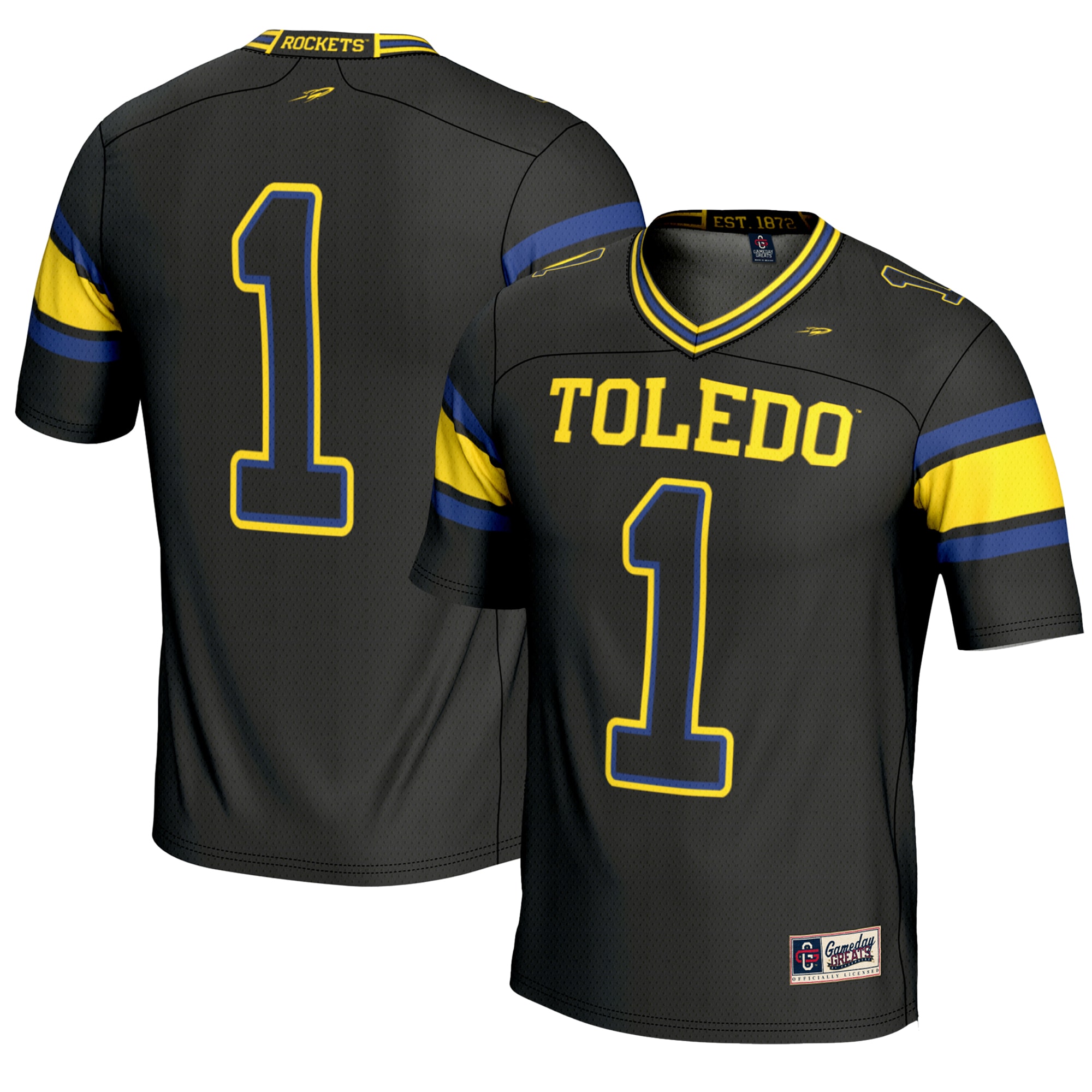#1 Toledo Rockets GameDay Greats Youth Endzone Football Jersey - Black