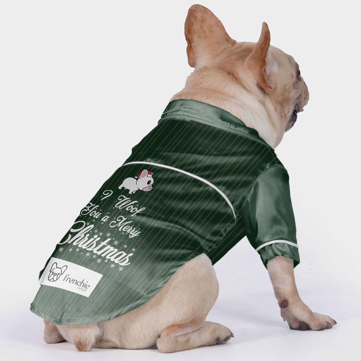 French Bulldog I Woof You A Merry Christmas Pajamas For French Bulldog Durable Dog Item