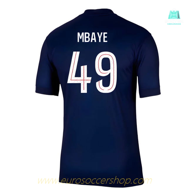 2025-2026 PSG Paris Saint Germain Home Shirt (Mbaye 49)