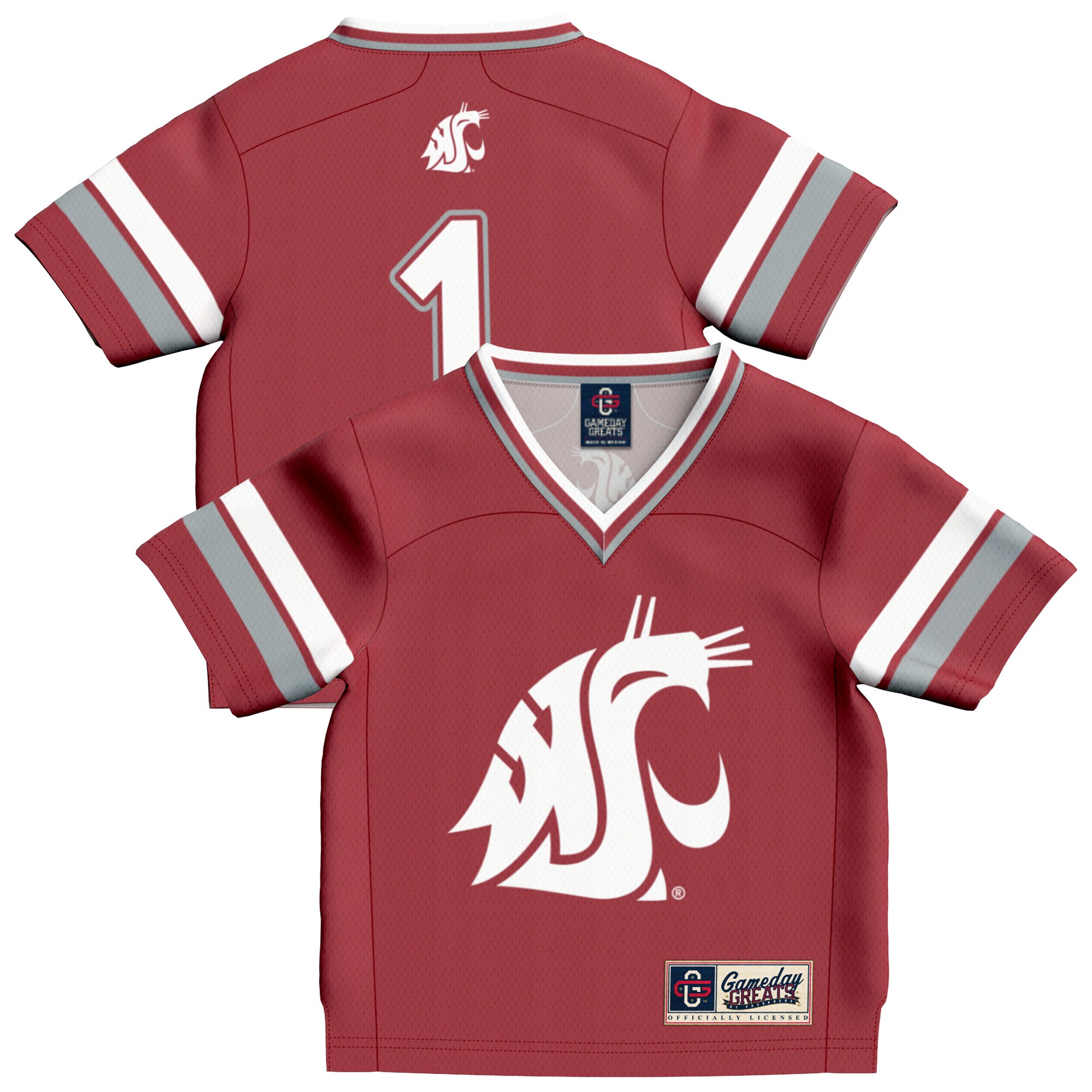 [NJP] Washington State Cougars GameDay Greats Infant Lightweight Collegiate Football Fashion Jersey - Crimson
