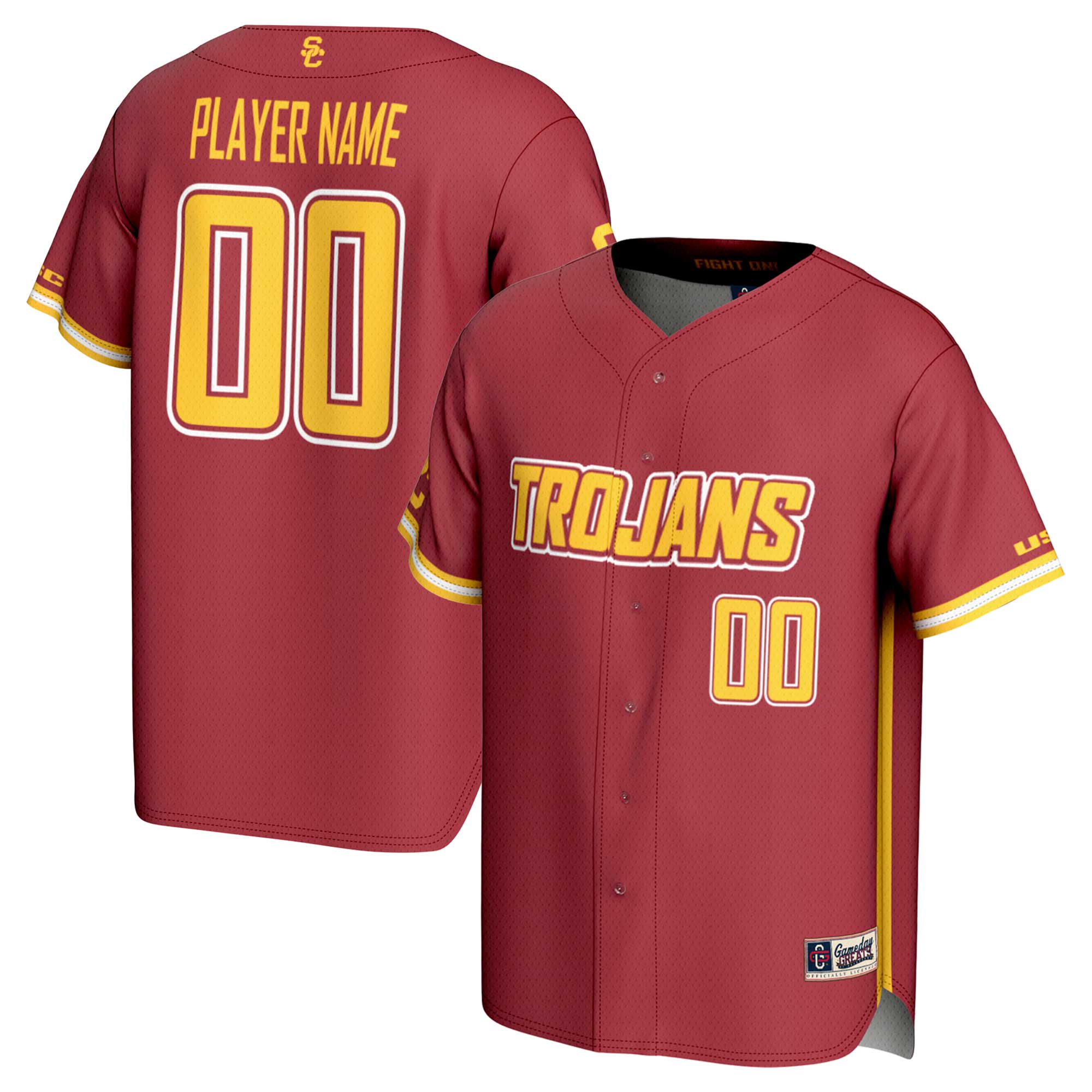 [NJP] USC Trojans GameDay Greats Youth NIL Pick-A-Player Baseball Lightweight Jersey - Cardinal
