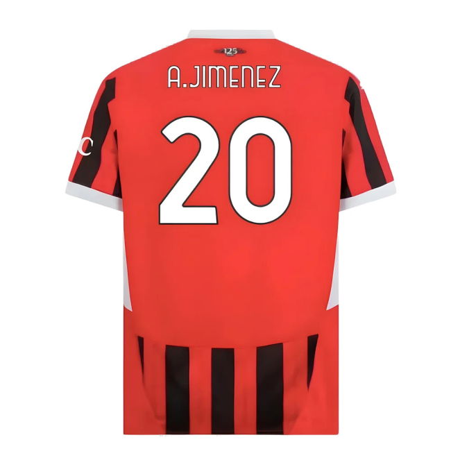 Loyal Acm Ac Milan Home Shirt A Jimenez #20 Match Quality 2024-202...