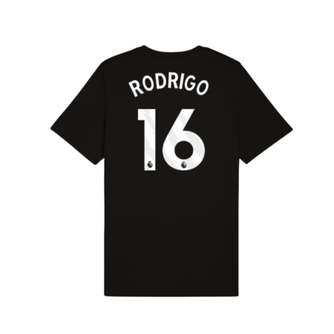 2025-2026 Man City T-shirt (Black) (Rodrigo 16) (Black)